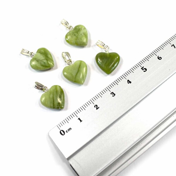 Canada Jade Anhänger Herz 12 mm