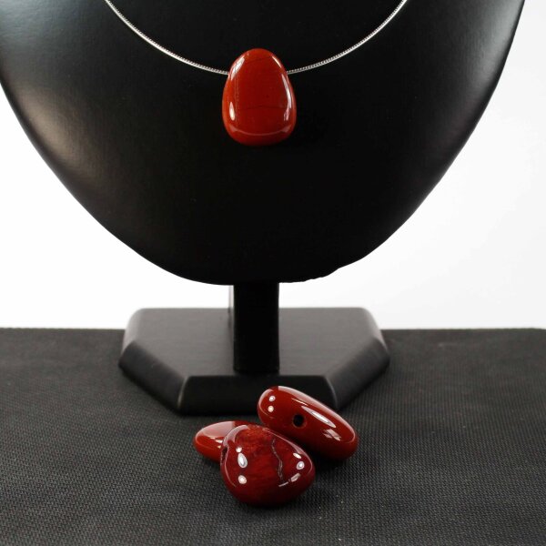 Jaspis rot Trommelstein Anhänger