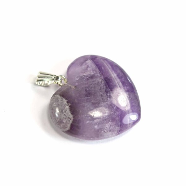 Amethyst hell Herz Anhänger 24-26 mm