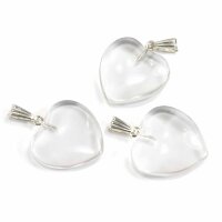 Bergkristall Herz Anhänger 19-21 mm