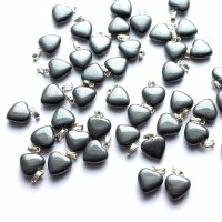 Hämatit Herz Anhänger 12 mm
