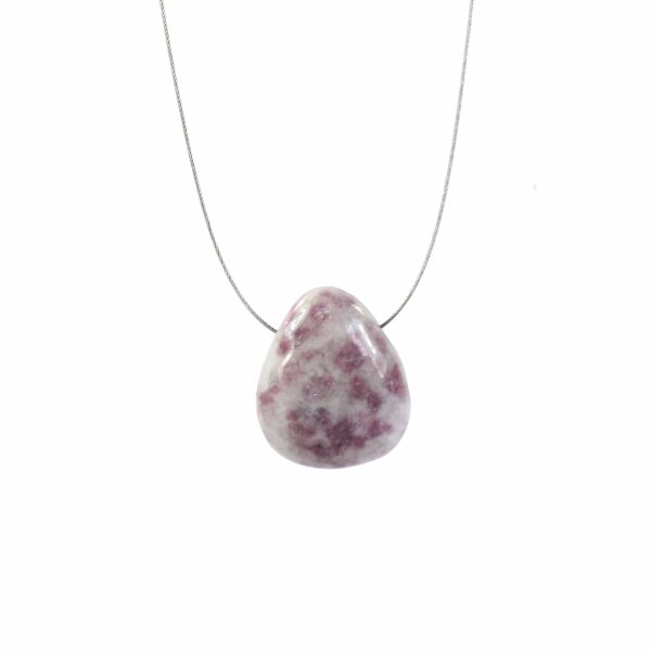 Lepidolite lila Trommelstein Anhänger