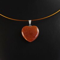 Aventurin orange Herz Anhänger 24-26 mm