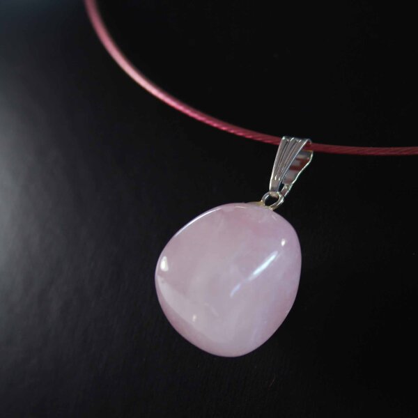 Rosenquarz Anhänger Freeform