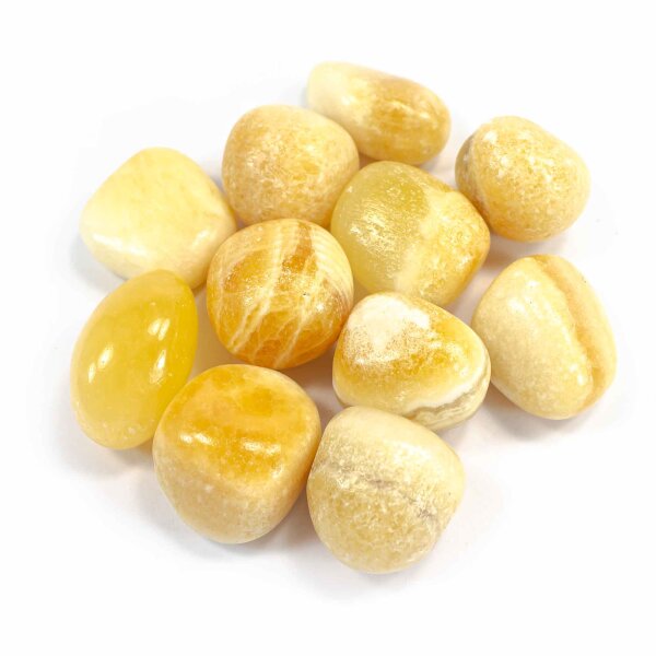 Calcit Gelb Afrika Trommelstein 25-50mm 1 Stein