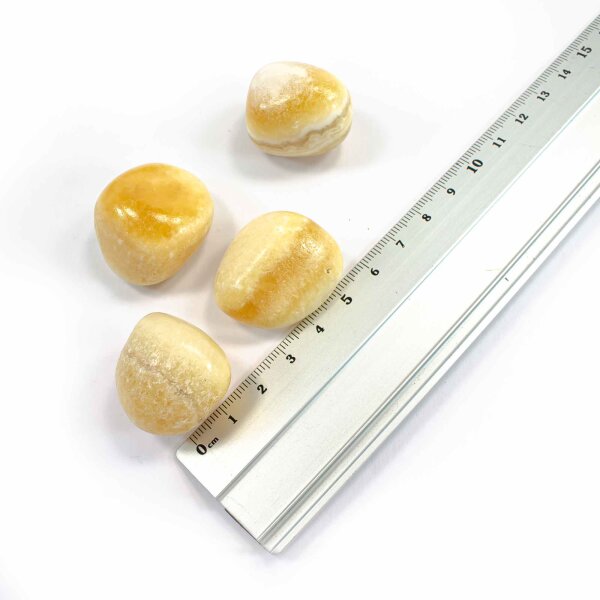 Calcit Gelb Afrika Trommelstein 25-50mm 1 Stein