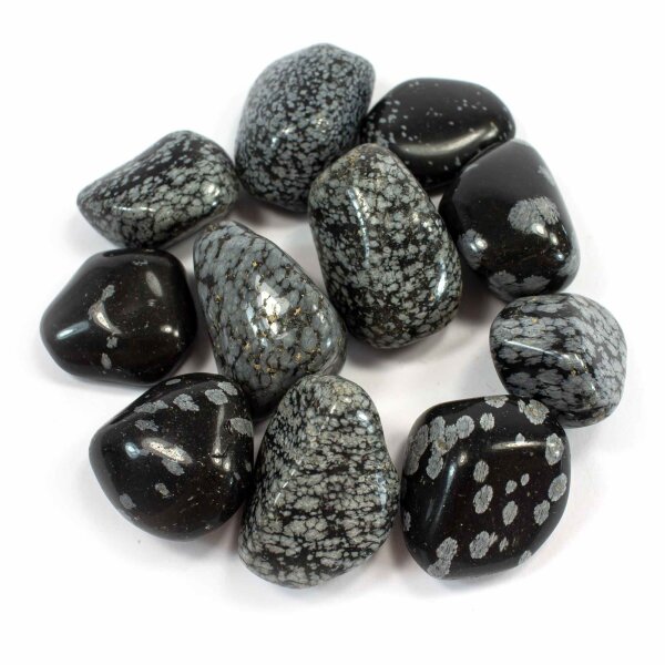 Obsidian Schneeflocken Trommelstein 25-50mm 1 Stein