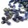 Blau Mix Lapislazuli, Sodalith & Blauquarz Trommelsteine Chips 4-20mm 100g