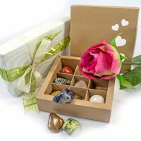 1 Steingrau Edelstein Selection Box Herz Natur