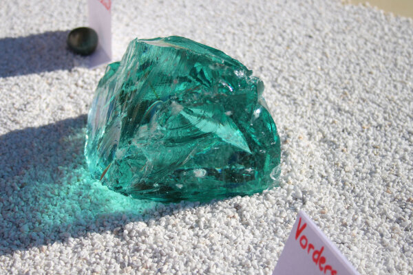 Glasbrocken Single Türkis  2,70kg