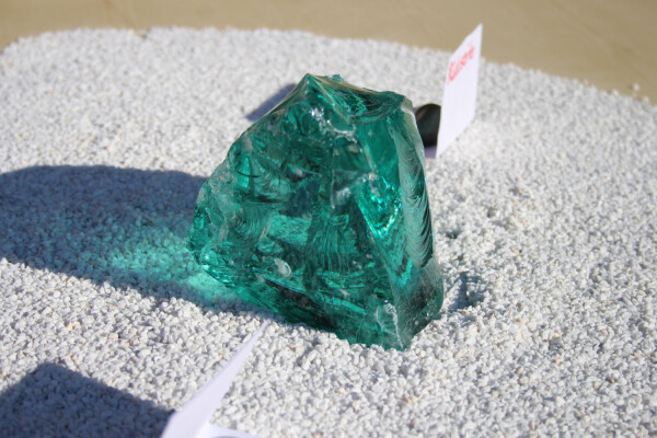 Glasbrocken Single Türkis  2,70kg