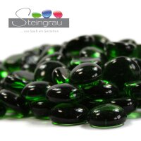 Glasnuggets Crystal Dunkelgrün 1kg (17-20mm)
