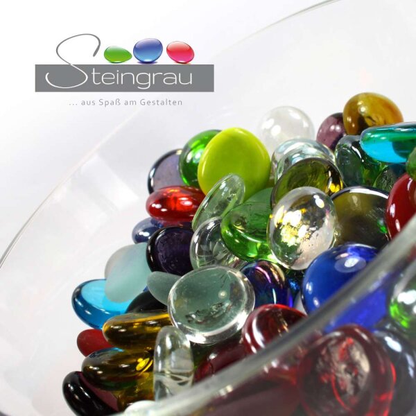 Glasnuggets Farbmix 1kg (17-20mm)