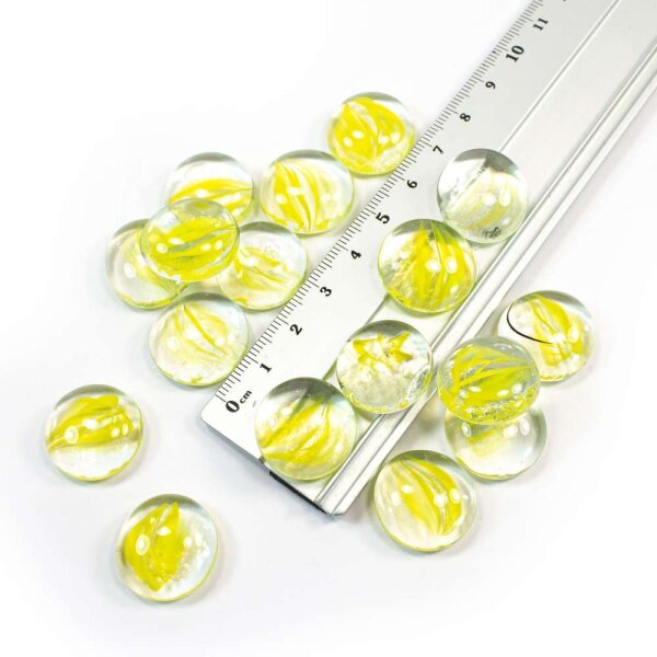 Glasnuggets Swirl Gelb 1kg (17-20mm)