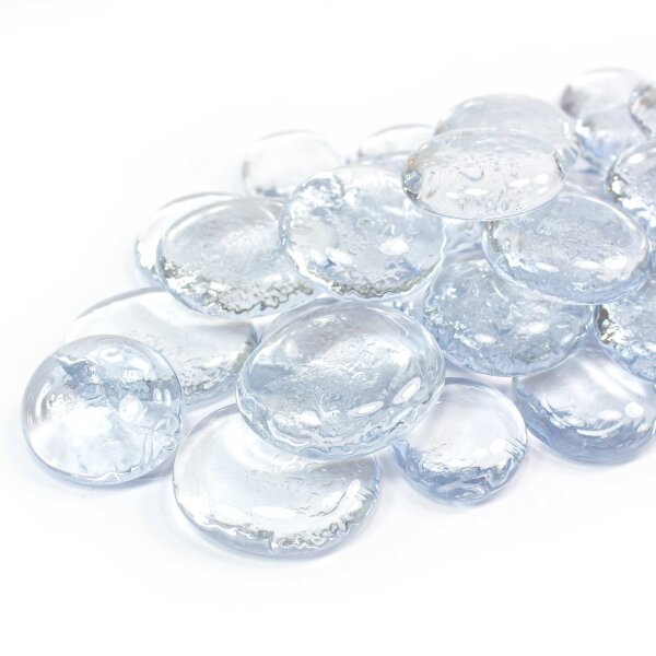 Glasnuggets Crystal Glasklar Bläulich 1kg (30-35mm)