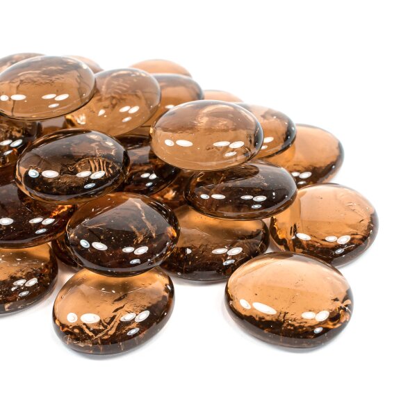 Glasnuggets Crystal Pastell Orange Braun 1kg (30-35mm)