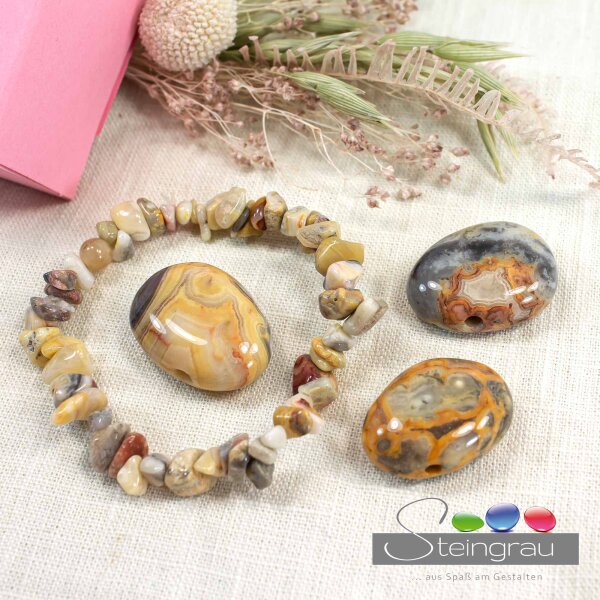 Adventskalender 24 tlg. Füllung Set 16 "1 Edelsteinarmband Crazy Lace Achat"