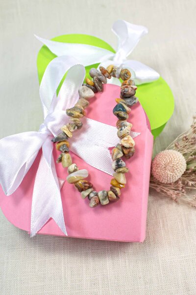 Adventskalender 24 tlg. Füllung Set 16 "1 Edelsteinarmband Crazy Lace Achat"