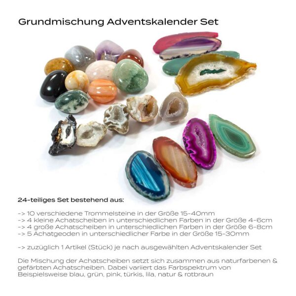 Adventskalender 24 tlg. Füllung Set 29  "1 Steinfigur Hund Bobby"