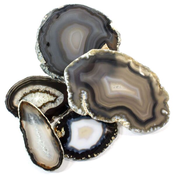 Achatscheibe Schwarz 4-6 cm