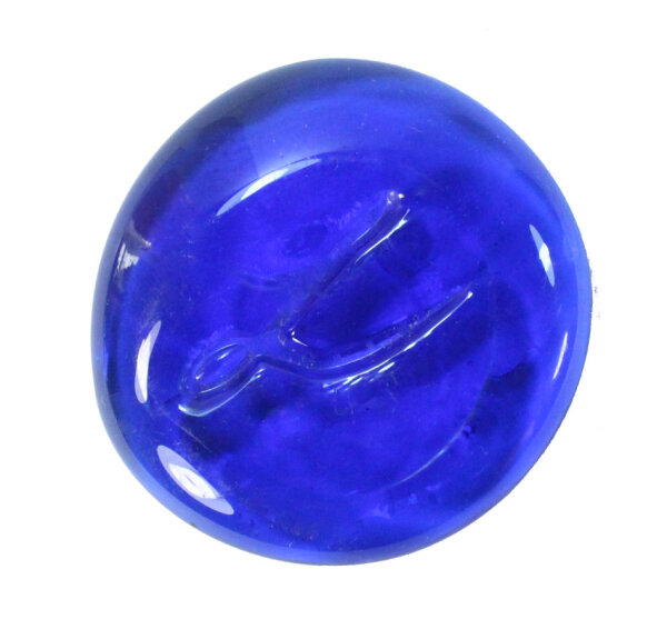 1kg Glasnuggets 60-70 mm Kobaltblau mit Aufdruck II. Wahl