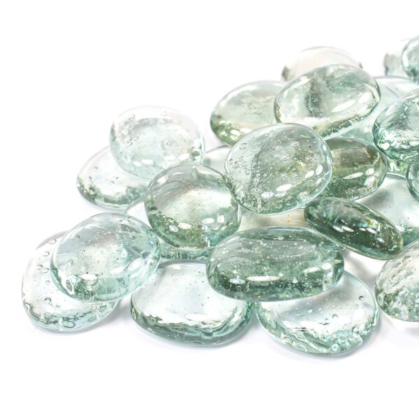 Glasnuggets Crystal Glasklar Grünlich 1kg (30-35mm)