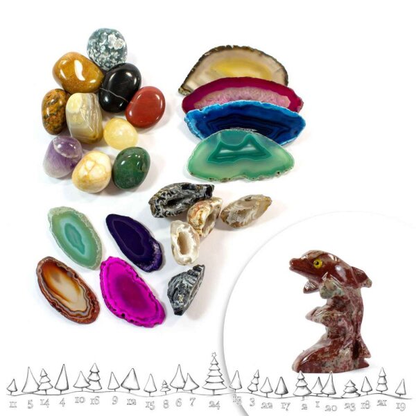 Adventskalender 24 tlg. Füllung Set 37  "1 Steinfigur Delfin Flipper"