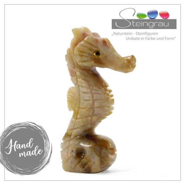 Steinfigur Seepferdchen Luna