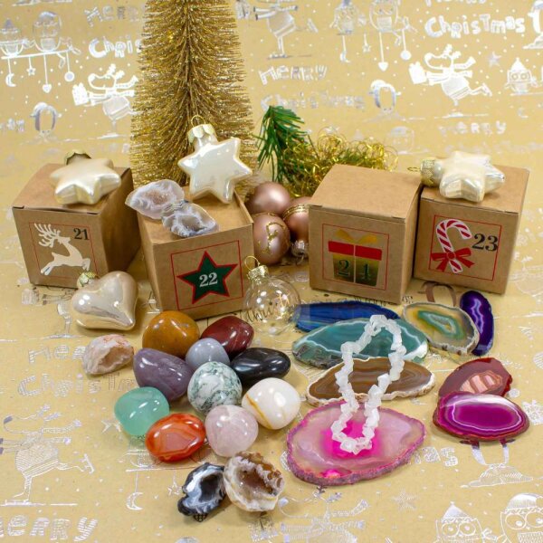 Adventskalender 24 tlg. Füllung Set 53 "Armband Katzenaugen Weiß"