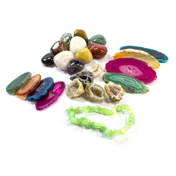 Adventskalender 24 tlg. Füllung Set 64 "Armband Katzenaugen Apfelgrün"