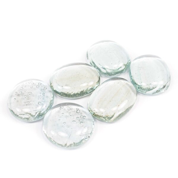 Glasnuggets Crystal Glasklar Grünlich 200g (30-35mm)
