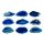 Achatscheibe Blau 2-4 cm gebohrt