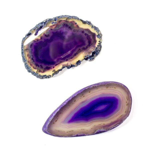 Achatscheibe Lila 8-10 cm gebohrt