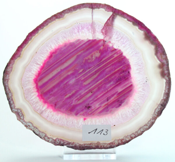  Achatscheibe Single Pink ca. 13,6 cm - 174 g