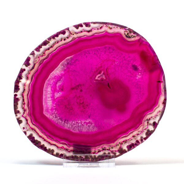  Achatscheibe Single Pink ca. 12,7 cm - 212 g inkl. Rand geschliffen