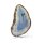  Achatscheibe Single Hell-Blau ca. 7,9 cm - 35 g inkl. Rand geschliffen & Bohrung