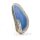  Achatscheibe Single Hell-Blau ca. 7,9 cm - 37 g inkl. Rand geschliffen & Bohrung