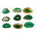 1 Achatscheibe grün 10-12 cm II. Wahl