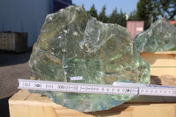 Glasbrocken Single Glasklar grünlich 11,24 kg
