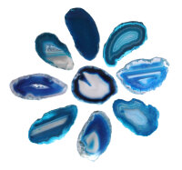 1 Achatscheibe blau 2-4 cm II. Wahl