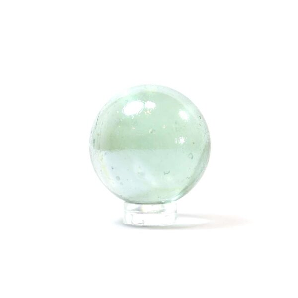 Glaskugel Shine Glasklar Grünlich irisierend (35mm)