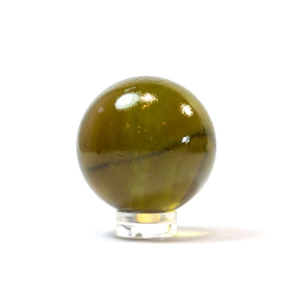 Glaskugel Shine Olivgrün irisierend (35mm)