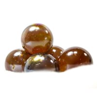 Glaskugel Shine Bernstein irisierend (35mm)