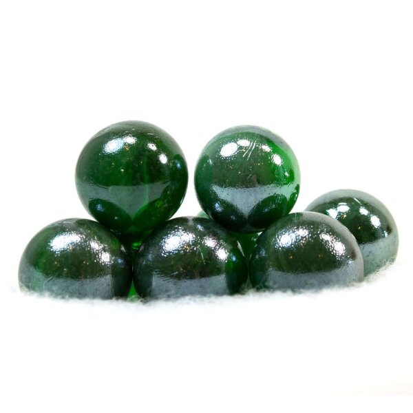 Glaskugel Shine Dunkelgrün irisierend (25mm)
