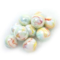 Glaskugel Opak Weiß gebändert (22mm)