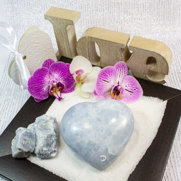 Calcit Blau Herz 505g