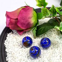 Glaskugel Opak Blau gebändert (22mm)