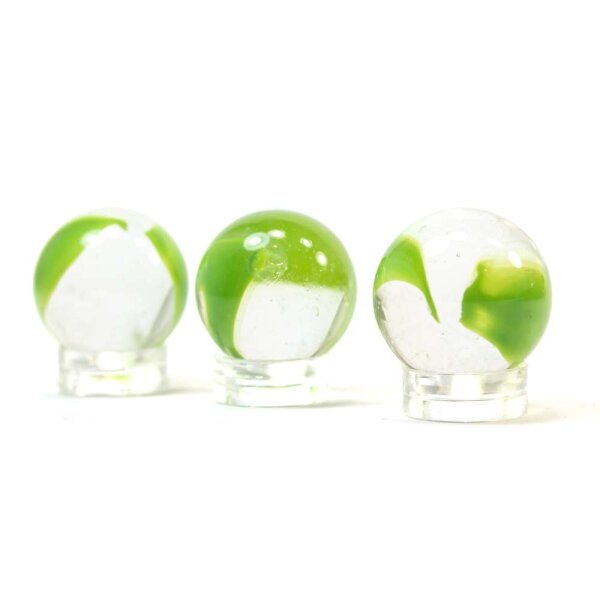 Glaskugel Crystal Glasklar Grün gebändert (22mm)