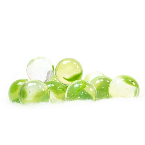 Glaskugel Crystal Glasklar Grün gebändert (22mm)