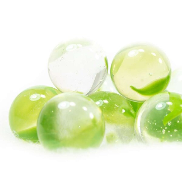 Glaskugel Crystal Glasklar Grün gebändert (22mm)